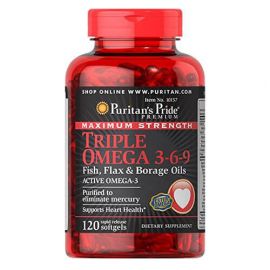 Puritan’s Pride Maximum Strength Triple Omega 3-6-9 120 капсул