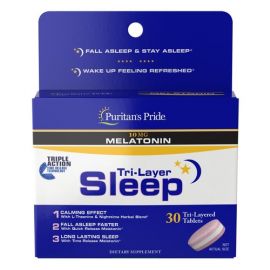 Puritan's Pride Melatonin Tri-Layer Sleep 30 Tri-Layer таблеток