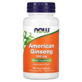 NOW American Ginseng 500 mg 100 рослинних капсул