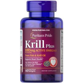 Puritan's Pride Krill Oil Plus High Omega-3 Concentrate 1085 mg 60 капсул