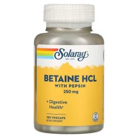 Solaray Betaine HCL with Pepsin 250 mg 180 капсул