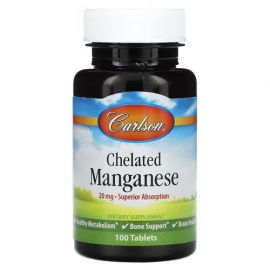 Carlson Chelated Manganese 20 mg 100 таблеток