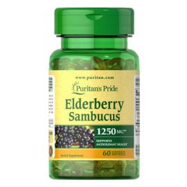 Puritan's Pride Elderberry Sambucus 1250 mg 60 рідких капсул