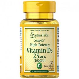 Puritan's Pride Vitamin D3 1000 IU 30 капсул