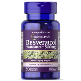 Puritan's Pride Resveratrol 500 mg 30 капсули швидкого вивільнення