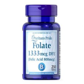 Puritan's Pride Folate 1333 mcg DFE (Folic Acid 800 mcg) 250 таб.