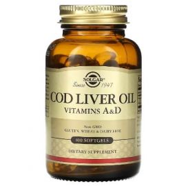 Solgar Cod Liver Oil Vitamin А and D 100 капсул