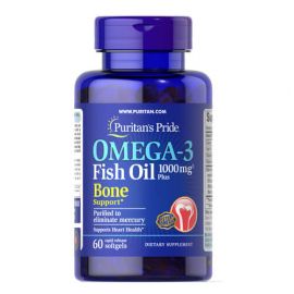 Puritan's Pride Omega-3 Fish Oil 1000 мг Plus Bone Support 60 капс