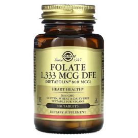 Solgar Folate 1333 mcg (Metafolin 800 mcg) 100 таблеток