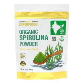 California Gold Nutrition Organic Spirulina Powder 240 грам