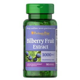 Puritan's Pride Bilberry 4: 1 Extract 1000 mg 90 рідких капсул