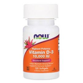 NOW Foods Vitamin D3 10 000 IU 120 м'яких капсул