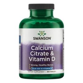 Swanson Calcium Citrate & Vitamin D 250 табл