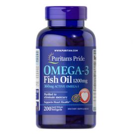 Puritan's Pride Omega-3 Fish Oil 1200 mg 200 капс