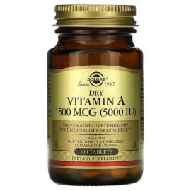 Solgar Dry Vitamin A 5000 МО 100 таблеток