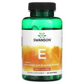 Swanson Vitamin E 1000 IU (450 mg) 60 капсул