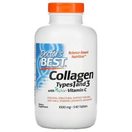 Doctor's Best Collagen Types 1 and 3 with Vitamin C 1,000 mg 540 таблеток