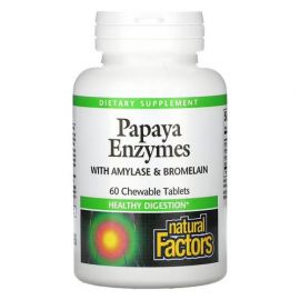 Natural Factors Papaya Enzymes 60 жувальних таблеткок