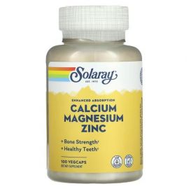 Solaray Calcium Magnesium Zinc 100 рослинних капсул