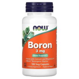 NOW Boron 3 mg 100 рослинних капсул