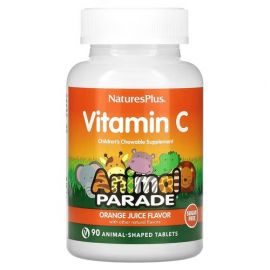 NaturesPlus Animal Parade Vitamin C (Без цукру) 90 таблеткок у формі тварин