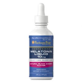 Puritan's Pride Melatonin Liquid 10 mg Black Cherry Flavor 59 ml