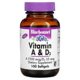 Bluebonnet Nutrition Vitamin A & D3 100 капсул