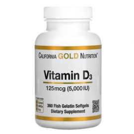 California Gold Nutrition Vitamin D3 5000 IU 360 капсул