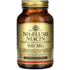 Solgar No-Flush Niacin 500 мг 100 капсул