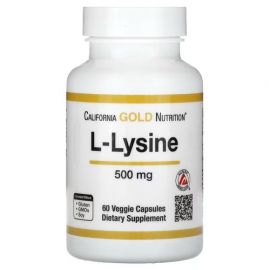 California Gold Nutrition L-Lysine 500 mg 60 капсул