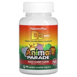 NaturesPlus Vitamin D3 500 IU (Без цукру) 90 таблетки у формі тварин