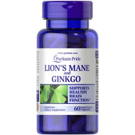 Puritan's Pride Lion's Mane and Ginkgo 60 капсул