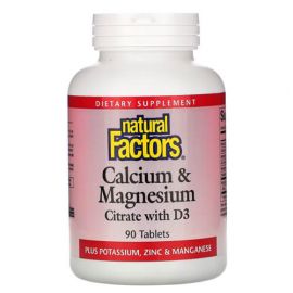 Natural Factors Calcium & Magnesium Citrate with D3 90 таб