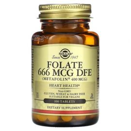 Solgar Folate 666 mcg (Folic Acid 400 мкг) 250 таб