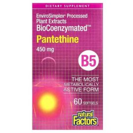 Natural Factors BioCoenzymated B5 Pantethine 450 mg 60 капсул