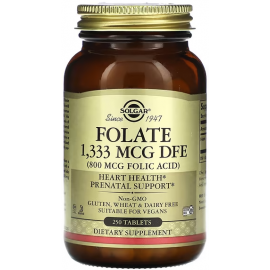 Solgar Folate 1,333 mcg DFE (800 mcg Folic Acid) 250 таблеток