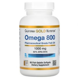 California Gold Nutrition Omega 800 80% EPA/DHA 1000 mg 90 капсул