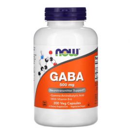 NOW GABA 500 mg 200 капсул