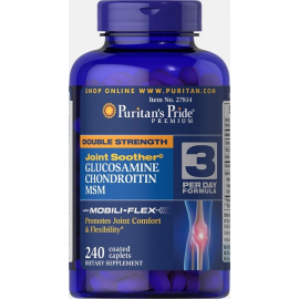 Puritan’s Pride Glucosamine Chondroitin MSM Double Strength 240 таб