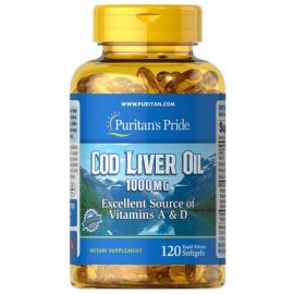 Puritan's Pride Cod Liver Oil 1000 mg 120 капсул