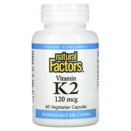 Natural Factors Vitamin K2 120 mcg 60 вегетарінських капсул