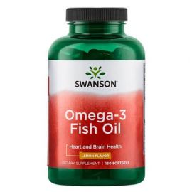 Swanson Premium Omega-3 Fish Oil Lemon Flavor 150 капс