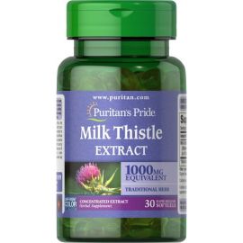 Puritan's Pride Milk Thistle 4:1 Extract 1000 mg (Silymarin) 30 капс