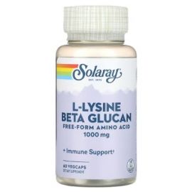 Solaray L-Lysine Beta Glucan 1,000 mg 60 рослинних капсул