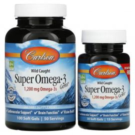 Carlson Super Omega-3 1,200 mg 100 + 30 капсул