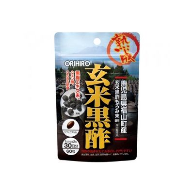 Orihiro черный уксус Moromi, рисовый уксус, экстракт чернослива, GABA 60 капс на 30 дней. До 01/2027