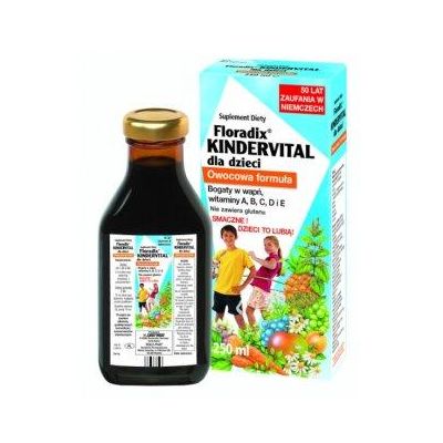 Floradix Kindervital детские витамины и концентрат фруктовых, овощных и травяных соков 250 мл. До 05/2026