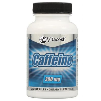 Vitacost Caffeine, кофеин 200 мг, 240 капсул. До 08/2026
