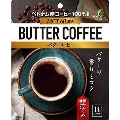 UNIMAT RIKEN Butter Coffee Растворимый кето-кофе для похудения, 70 г, 14 чашек кофе. До 07/2026