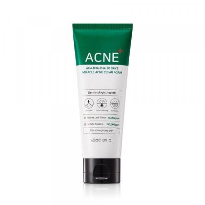 SOME BY MI AHA.BHA.PHA 30 Days Miracle Acne Clear Foam очищающая кислотная пенка для умывания 100 мл. До 12/2026